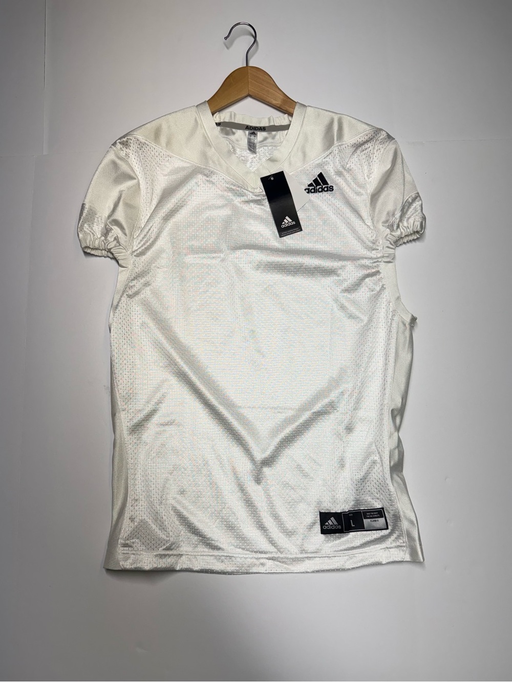 Adidas Pres Cov 2.0 J Football Practice Jersey Men’s Size L WhiteRetail $60 NWT